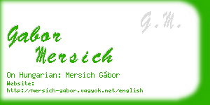 gabor mersich business card